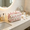 thumbnail image 3 of OCCOA Lace Floral Pen Bag Large Capacity Suitable for Outdoor Travel Handbag Makeup Bag Three-Dimensional Storage Pouch for Stationery Cosmetics, C, 3 of 6