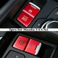 thumbnail image 4 of 2Pcs Epb Brake Autohold Button Cover Cap Trim Decor Red For Mazda 3 6 Cx5, 4 of 7