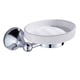 thumbnail image 1 of Jabonera de cerámica para ducha de pared de baño, soporte de latón Cromo, 1 of 9