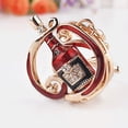 thumbnail image 3 of Naierhg Wine Bottle Rhinestone Keychain Key Ring Bag Hanging Ornament Pendant Gift, 3 of 6