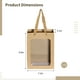 thumbnail image 5 of 50 bolsas de regalo de papel con ventana transparente, bolsas de regalo de papel marrón, bolsas de compras Kraft de 7,1 x 5,1 x 9,8 pulgadas con asas para fiestas de festivales presentes, 5 of 6