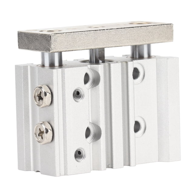 Cilindro neumático de 3 vástagos y 3 ejes, vástago de pistón de alta resistencia, posicionamiento magnético, cilindro neumático