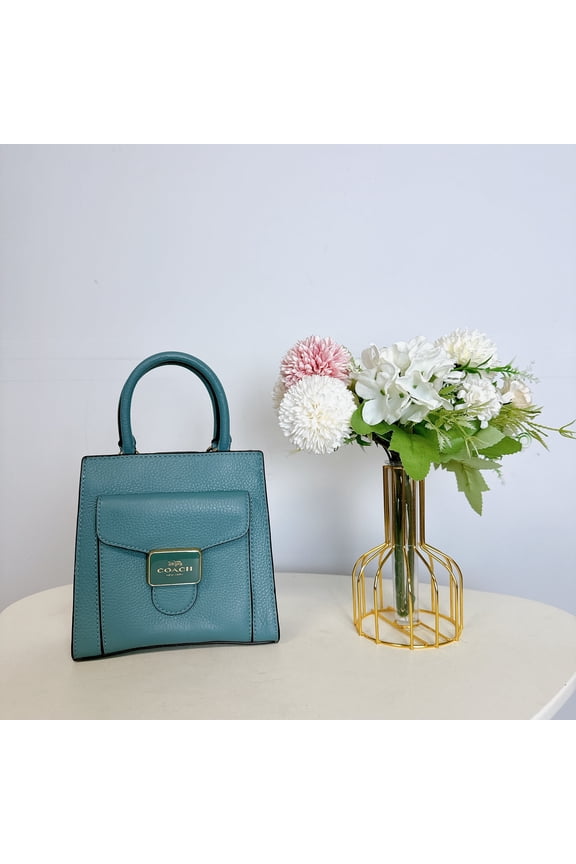 Women's Mini Pepper Pebbled Leather Crossbody Bag (Marine)
