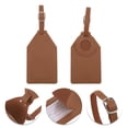 thumbnail image 3 of Unique Bargains 1 Pc Reusable Luggage Tag for Travelling Brown Polyurethane, 3 of 5