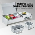 thumbnail image 3 of KFFKFF Countertop Refrigerated Salad Pizza Prep Station 130 W Stainless Guard ETL, 3 of 9