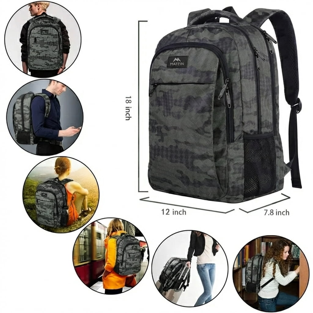 Matein Travel Laptop Backpack ,Anti Theft Slim,Water Resistant,15.6 inch Notebook