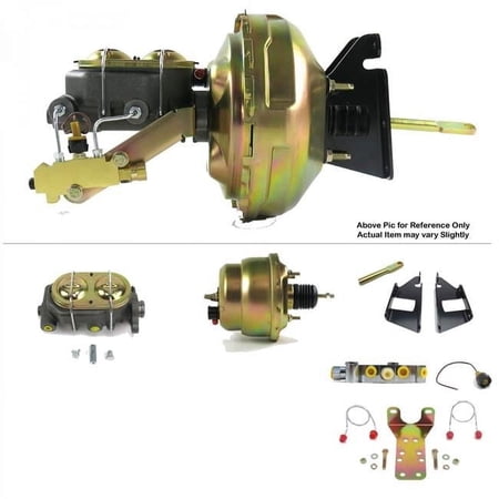 Helix Suspension Brakes & Steering 334671 1973-1987 Chevy Truck Firewall Mount Power 7 in. Dual Brake Booster Kit BM Disc & Disc