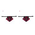thumbnail image 2 of Methold Mascota Bandana Bowknot Mascota Pañuelo Algodón Decoración Animal Babero Bufanda con Collar, Rojo Negro, S Type2 NO2, 2 of 6
