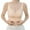 Beige, variant on Womens Underwear Plus Size Solid Thin Full Coverage Seamless Front Closure Shaper Posture Bra Wireless Beige L