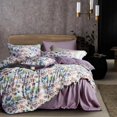 thumbnail image 1 of Ensemble de Housse, 5 Pcs Style Jardin Housse de Couette, Fleur Botanique Papillon, 1 of 6