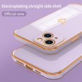 thumbnail image 3 of Compatible with iPhone 11 Case for Women Girls, Cute Love Heart Pattern Electroplated Design Full-Around Soft Slim TPU Protective Bumper Cover for iPhone 11 6.1＂ -Purple, 3 of 10