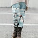 thumbnail image 1 of MKLEKYY Leggings deportivos para mujer, leggings para entrenamiento, pantalones con estampado navideño de bloques de color, leggings suaves y elásticos, 1 of 4