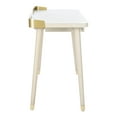 thumbnail image 4 of SAFAVIEH Parker Retro-Chic Desk with 1 Pull-Out Drawer, White Wash/Gold, 4 of 13