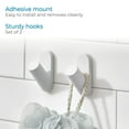 thumbnail image 5 of iDesign 2-Piece Adhesive Shower Hooks – Berkley Collection – Coconut/White, 5 of 10