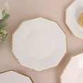 thumbnail image 5 of Balsa Circle 25 White 7" Disposable Paper Salad Plates Gold Trim Party Tableware, 5 of 7