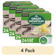 (4 pack) Green Mountain Coffee Roasters, French Vanilla Light Roast K-Cup Coffee Pods, 24 Count