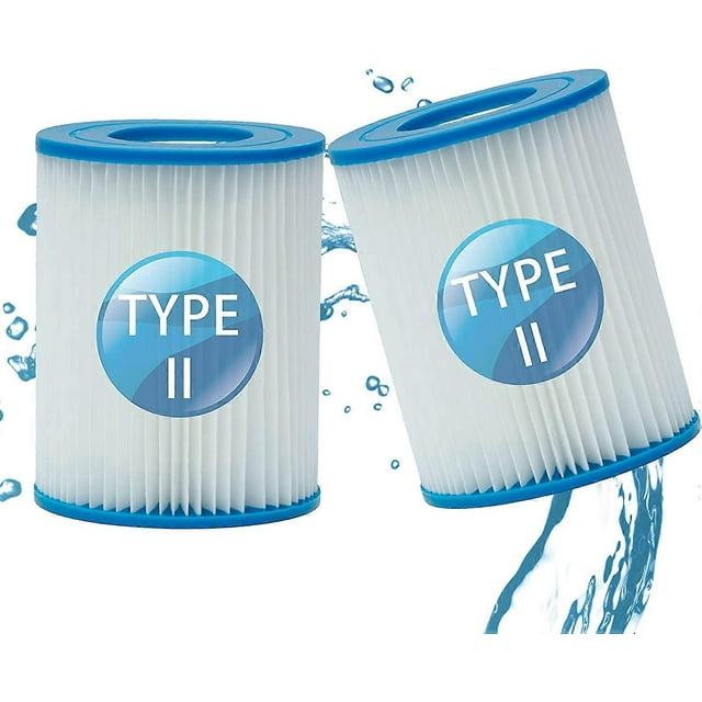 Swimming Pool Filter for Bestway Type II,Spa Replacement Inflatable Accessories 4.17x5.35 inch (2 PCS)