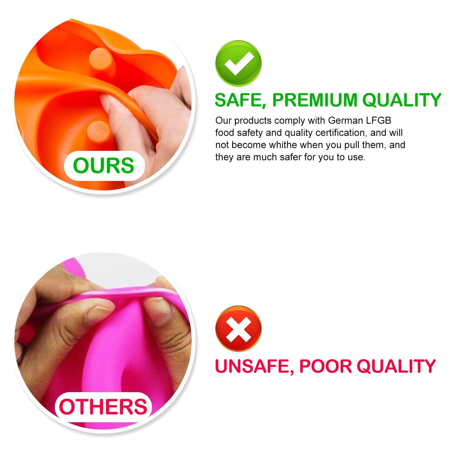 IHUIXINHE 6-Cavity Non-Stick 3 Pack Oven Freezer Safe Dishwasher Silicone Donut Baking Pan Microwave BPA Free Donut Mold 