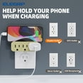 thumbnail image 3 of 2 to 3 Prong Grounded Triple Outlet Extender, 2-Prong to 3-Prong Adapter Converters for Wall Outlets, Portable Polarized Wall Plug Splitter with 3 AC Outlets, ETL Listed, 3 Packs, Ivory, 3 of 9