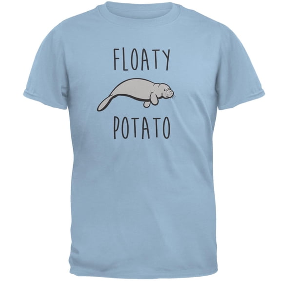 Floaty Potato Manatee Light Blue Adult T-Shirt