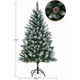 thumbnail image 5 of Qinaqin 6 FT Pre-Lit Artificial Christmas Tree con Pinecone de Profundidadcorations 150 cm Anchoarm Blanco Lights PVC Fir Tips Alturainged Branches para Easy Assembly 5MM Cobre de, 5 of 6