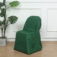 thumbnail image 2 of BalsaCircle 10 Hunter Green Solid Polyester Folding Chair Covers Slipcovers Linens, 2 of 8