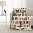 thumbnail image 3 of Rdsfhsp Reading Bookshelf Library Soft Flannel Throw Blanket, Ultra Soft Plush Reading Blanket for Couch Sofa Bed, Cozy Book Lover Blanket for Home Office, Dorm and Library Decor 80"x60", 3 of 5