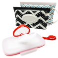 thumbnail image 1 of VOONGOR Baby Wipes Dispenser Wipe Case with 2 Pcs Portable Travel Wipes Pouch Refillable Diaper Wipes Holder Container with Lids and Sealing Design Flushable Bathroom Storage Box, 1 of 5