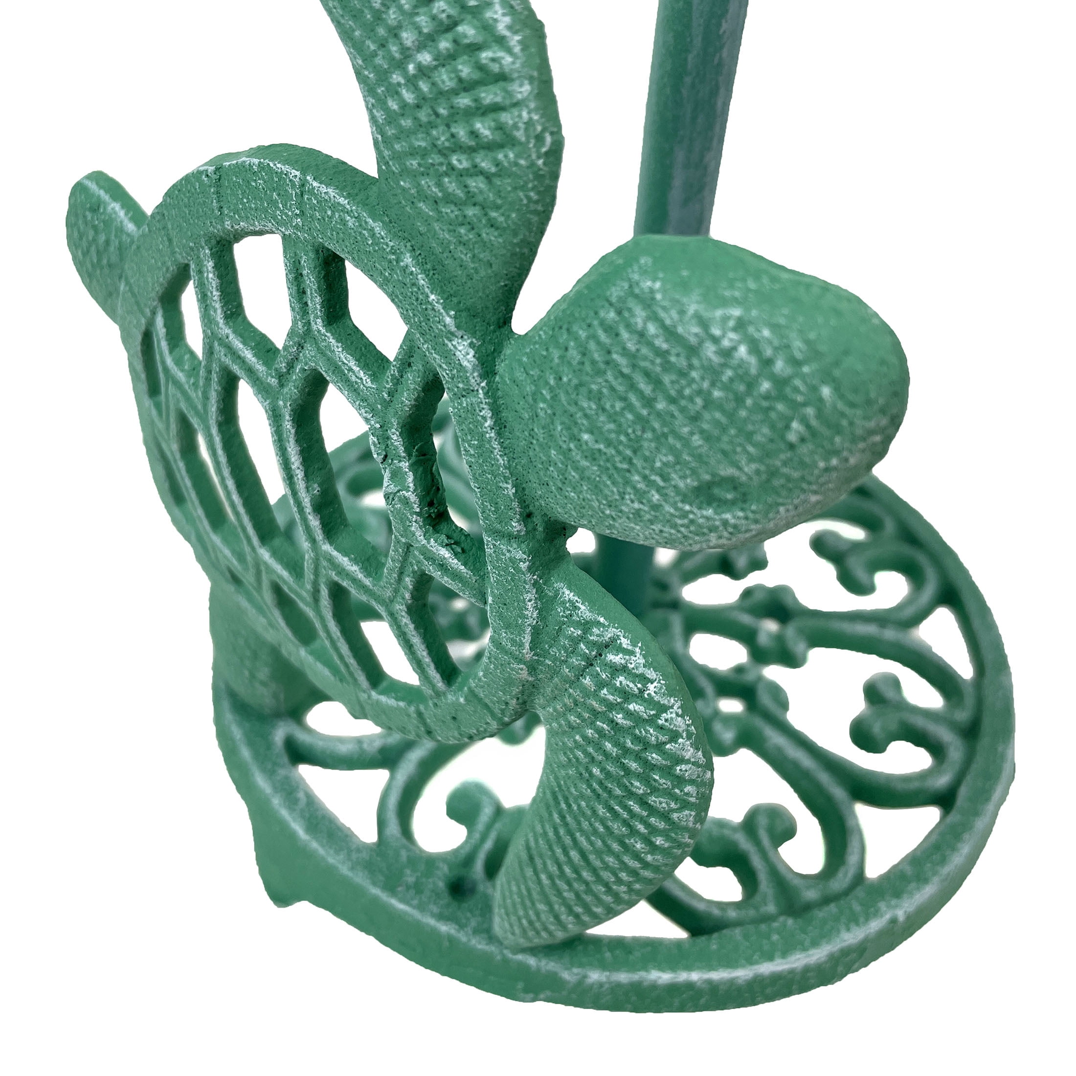 Things2Die4 Sea Turtle Cast Iron Paper Towel Holder – Stunning 13” Tall Coastal Home Decor - Green - Size 13 inches