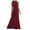 Red, variant on OSOLU Women Solid Color O-Neck Long Sleeve Patchwork Long Skirt Fashionable Comfortable Holiday Skirts