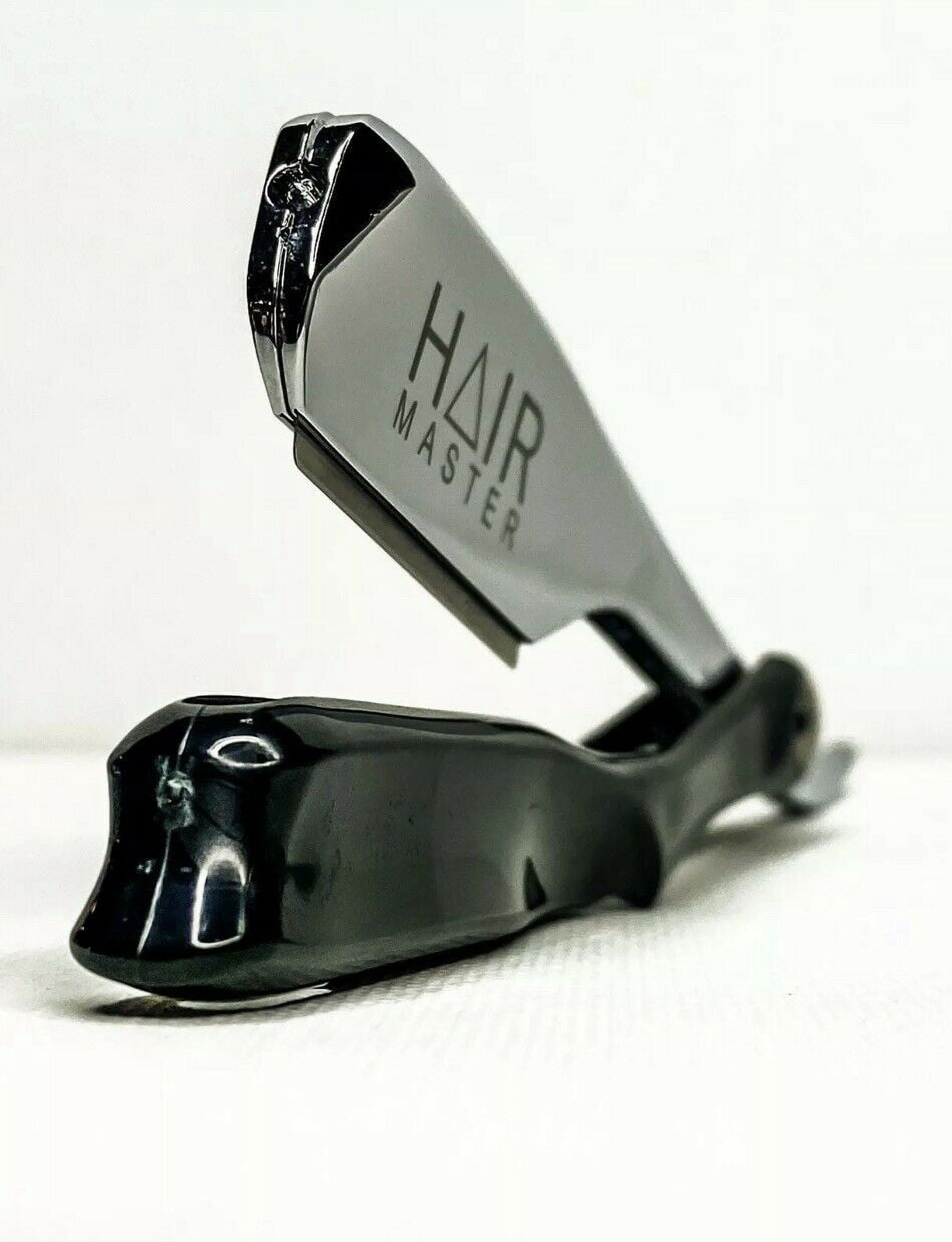 Hair Master Straight Polished Exposed Shaving Barber Razor Black
