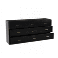 thumbnail image 4 of Tcbosik 9-Drawer Dresser, Chest of Drawers, Storage Organizer with Gold Handle for Closet, Bedroom, Living Room, Black, 4 of 7