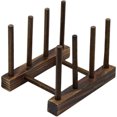 thumbnail image 1 of Organizador multifuncional de platos de bambú, diseño compacto, diseño plegable de madera natural, adecuado para diversos utensilios de cocina, material ecológico, construcción robusta, 1 of 5