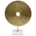 thumbnail image 1 of Sagebrook 15593-03 21 Pouces Disque sur Marbre Sculptures de Base&44; Or, 1 of 1