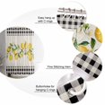 thumbnail image 5 of Shower Curtains Sets for Bathroom Decor Retro Summer Lemons Waterproof Bathroom Curtain with Hooks, Black White Plaid on Linen for Bathroom Decor,36x72IN, 5 of 7
