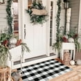 thumbnail image 4 of DERONA Buffalo Plaid Rugs,23.6"X15.7" Check Indoor/Outdoor Area Rug,Mat for Fall Front Porch Decor Christmas Thanksgiving Day Christmas Outdoor Rugs Front Porch, 4 of 7