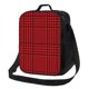 thumbnail image 1 of Fotbe Red Black Houndstooth Lonchera Bolsa de Almuerzo para Hombres y Mujeres, Lonchera de Gran Capacidad, Bolsa de Almuerzo Reutilizable, Bolsa Térmica Aislante, 1 of 7