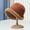 E-313 Rust Red Plush Curled Fishing Hat, variant on Winter Plush Hat Children's Korean Edition Plush Thickened Lamb Hair Fisherman Hat Warm Ear Protection Bowl Hat Water Bucket Hat