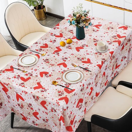 

ZORKET Valentines Day Tablecloth Valentine Table Cloth Rectangle 60 x 84