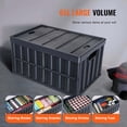 thumbnail image 2 of Collapsible Storage Crates 65L 3 Pack, Folding Plastic Utility Bins with Lids & Handles, Heavy Duty Stackable Containers for Clothes, Toys, Groceries, Car Trunk Organization, 2 of 7