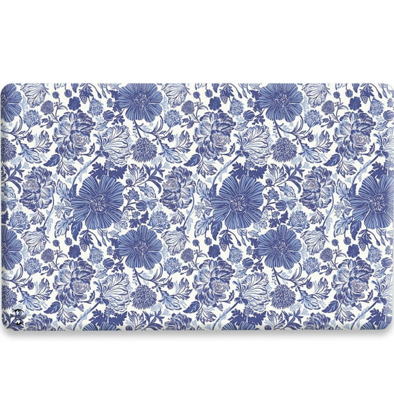 Briarwood Lane Blue and White Floral Comfort Mat