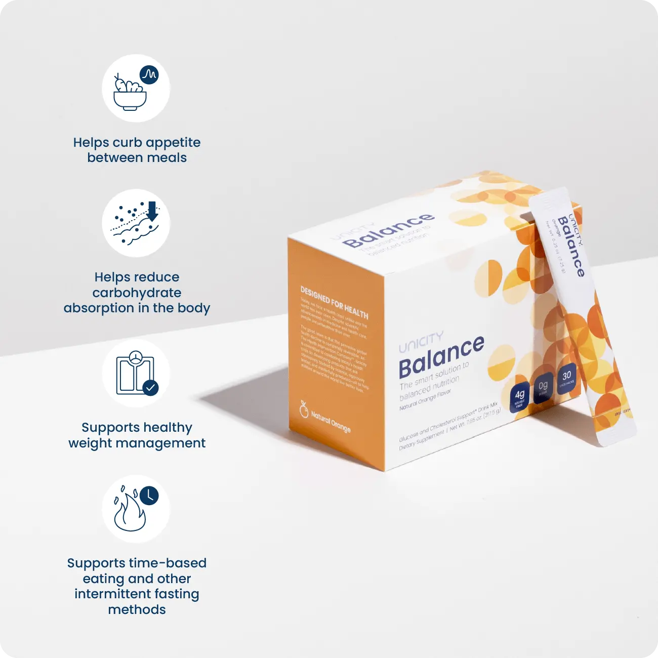 nicity Balance Drink Mix Duo Pack, Mixed Berry & Orange, 60 Sachets Total (2 Boxes x 30), Fiber Drink Mix Powder, Low Calorie Daily Beverage, Travel Friendly Sachets for Men & Women