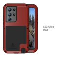 thumbnail image 1 of Decase for Samsung Galaxy S23 Ultra Case,Outdoor Sports Military Heavy Duty Metal Cover Waterproof Shockproof Dustproof Full Body Case with Tempered Glass Screen Protector Cover, Red, 1 of 8