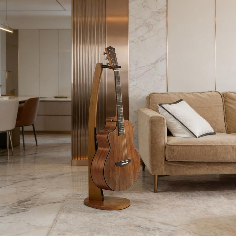 CEORPER Solid Wood Guitar Floor Stand Easy Assemble Wood Guitar Holder For Secure