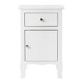 thumbnail image 6 of FCH 40*30*63cm Countryl Style MDF Spray Paint Curved Foot One Drawer One Door Night Table White, 6 of 8