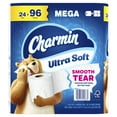 thumbnail image 5 of Charmin Ultra Soft Toilet Paper, 24 Mega Rolls, 2-Ply Bath Tissue, 5 of 19