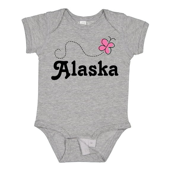 Inktastic Alaska Butterfly Girls Baby Bodysuit