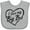 AC-Heather Grey, variant on Inktastic I Love My Big Bro in Black Chalk Heart Boys or Girls Baby Bib