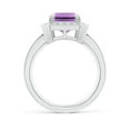 thumbnail image 2 of ANGARA Natural 2.9 Ct. Amethyst with Diamond Halo Engagement Ring in 14K White Gold for Women (Ring Size: 3.5), 2 of 9