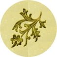 thumbnail image 1 of Ahgly Company Tapis Rond Lavable en Machine Intérieur Transitionnel Jaune Soleil, 4 Pieds Rond, 1 of 7